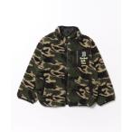 コート アウター 迷彩プリント ボア ジャケット キッズ 子供服
