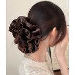 シュシュ ヴィンテージ風レオパードシュシュ