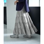 ショッピングティアード スカート ５段ティアードシワ加工グロウスカート