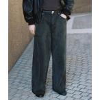 ジーンズ CRACK WASHED BAGGY DENIM PANTS メンズ