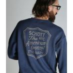 ショッピングschott トレーナー スウェット Schott/ショット/SHIELD CREW KNIT SWEAT/シールド クルー ニットスウェット メンズ レディース