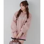 ショッピングキラキラ パーカー キラキラロゴ裏起毛BIGパーカー レディース