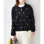 ショッピングcolors カーディガン SHIPS Colors:「手洗い可能」ビジュー ノーカラー カーディガン レディース