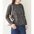 ショッピングcolors ニット セーター SHIPS Colors:「手洗い可能」ビジュー クルーネック プルオーバー レディース