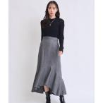 スカート ウールラメマーメイドスカート