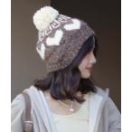 ニット帽 ニットキャップ ボンボンニット帽 レディース