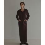 ワンピース VネックIラインロングワンピース