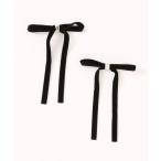 ヘアクリップ ２Ｐベロアリボンクリップ  622470