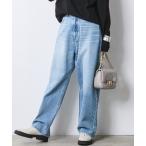 ショッピング綿100 ジーンズ デニム デニムパンツ 綿100％ワイドルーズデニムパンツ「大きいサイズ有」シックスタイル レディース