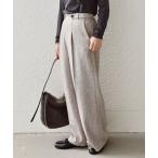 ショッピングcolors パンツ SHIPS Colors:「手洗い可能」カラー ミックス ツイード ボタン ワイドパンツ レディース