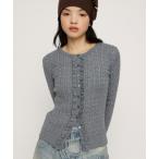 ニット セーター FRONT FRILL KNIT TOPS フロントフリル ニット トップス 秋服 冬服 レディース
