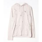 「Abercrombie&Fitch」 刺繍プルオーバーパーカー M ベージュ メンズ