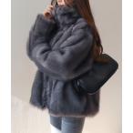 ショッピングファー ブルゾン アウター WEGO/「25年秋冬新作」2WAY スタンドネック フェイクファー ブルゾン コート レディース