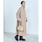 [fredy emue] пальто с отложным воротником 38 бежевый женский 