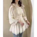 「one after another NICE CLAUP」 長袖チュニック FREE アイボリー レディース