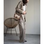 セットアップ 「セットアップ」テーラードジャケット＋ワイドパンツ レディース