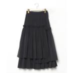 ショッピングティアード 「UNITED ARROWS」 フリルスカート 36 ブラック レディース