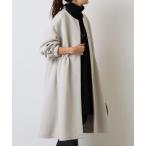 ショッピング古着 「BEARDSLEY」 ノーカラーコート FREE ベージュ レディース