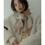 ショッピングマフラー ストール マフラー ブロックチェックストール レディース