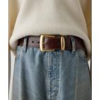 ベルト 「Hoaw.」Wステッチワイドベルト レディース