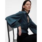 ブラウス シャツ GapStudio サテンシャツ レディース