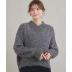 ショッピングラメ ニット セーター 「KATHARINE ROSS」ラメフェザーネップVプルオーバー レディース