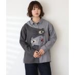 ブラウス シャツ EMAGO ベアパッチワ