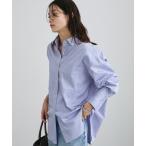 ショッピングサテン ブラウス シャツ オーバーダイコットンサテンシャツ レディース