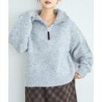 ニット セーター ハーフジップハイネックニットプルオーバー「585120」 レディース