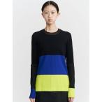 ショッピングブロック ニット セーター SHEER DOCKING COLOR BLOCK KT / シアードッキングカラーブロックニット レディース