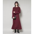 ショッピングnano ワンピース 片畦フレアニットワンピース