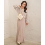 ワンピース 「Seemi.」切り替えニットワンピ