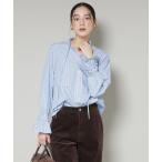 ショッピングフリル ブラウス シャツ ストライプフリルシャツ レディース