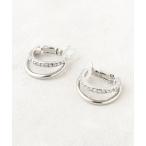 ショッピングイヤリング イヤリング ダブルビジューイヤリング レディース