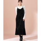 ワンピース 2025秋冬新作 Vネックベロアキャミワンピース