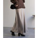 スカート サテンバイアスナロースカート/ストレッチサテンスカート