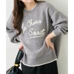 ショッピングアンドミー ニット セーター 「NAO」コード刺繍ロゴプルオーバー レディース