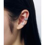 ショッピングイヤーカフ イヤーカフ キュービックジルコニア × メタル フラワー セット イヤーカフ レディース