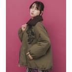 ジャケット テーラードジャケット 553272：ボア襟取り外し可能 花刺繍中綿ブルゾン レディース メンズ