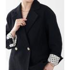 ショッピングリネン ジャケット テーラードジャケット コットンリネンオーバーダブルジャケット レディース