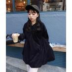 ワンピース 針抜きベロアバルーンミニワンピース