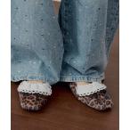 パンプス 「SALON by Chico」フリルデザインリボンバレエシューズ