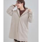 コート アウター 「S-LL」マットな色味が大人な雰囲気 スエード調フードコート レディース