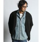 カーディガン WASHABLE WAFFLE KNIT CARDIGAN：自宅で洗える ウォッシャブル ワッフルニット カーディガン メンズ