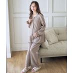 マタニティ ポコポコジャガード配色メロウパジャマ/ルームウェア（マタニティ/授乳服）授乳楽々 妊婦服 産前・産後対応