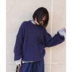ショッピングケーブル ニット セーター ケーブルオーバーニット レディース