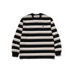ショッピングfit tシャツ STRIPE ONE POINT RELAXED FIT POCKET LS TEE メンズ