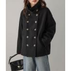 [AMELY] бушлат свободный черный женский 