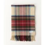 ショッピング柄 「Johnstons of Elgin」 チェック柄ストール - レッド レディース