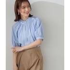 「N.（N. Natural Beauty Basic）」 半袖ブラウス MEDIUM ブルー レディース
